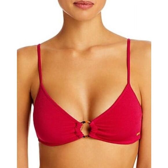 New. ROXY cerise textured bikini set. M- top/L-bottom. Retails $119 - Picture 13 of 13